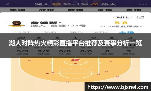 湖人对阵热火精彩直播平台推荐及赛事分析一览
